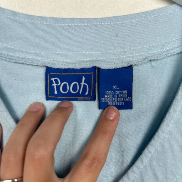 Vintage Winnie the Pooh Sz XL Embroidered Pocket Baseball Varsity Team Jersey‎ - Picture 3 of 6